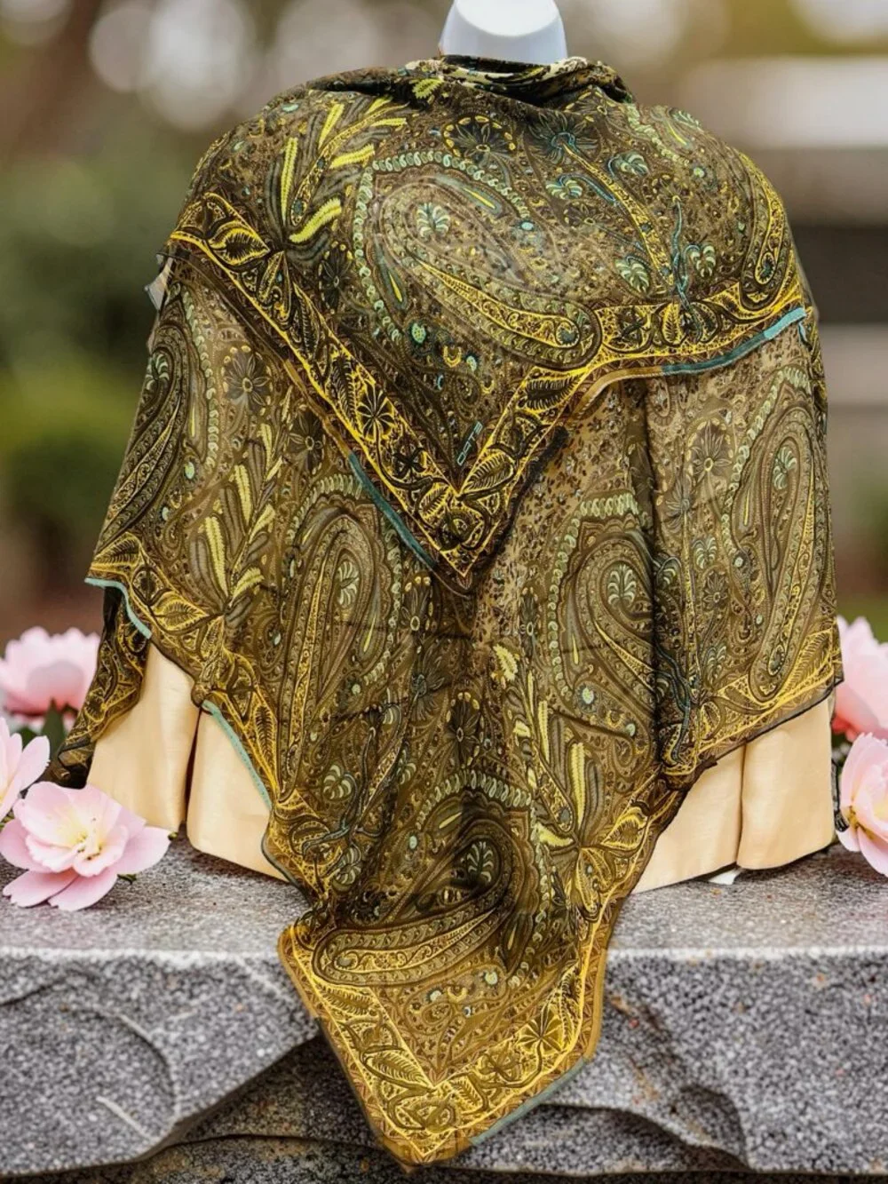 Vintage ETRO 100% Silk Chiffon Lg 44